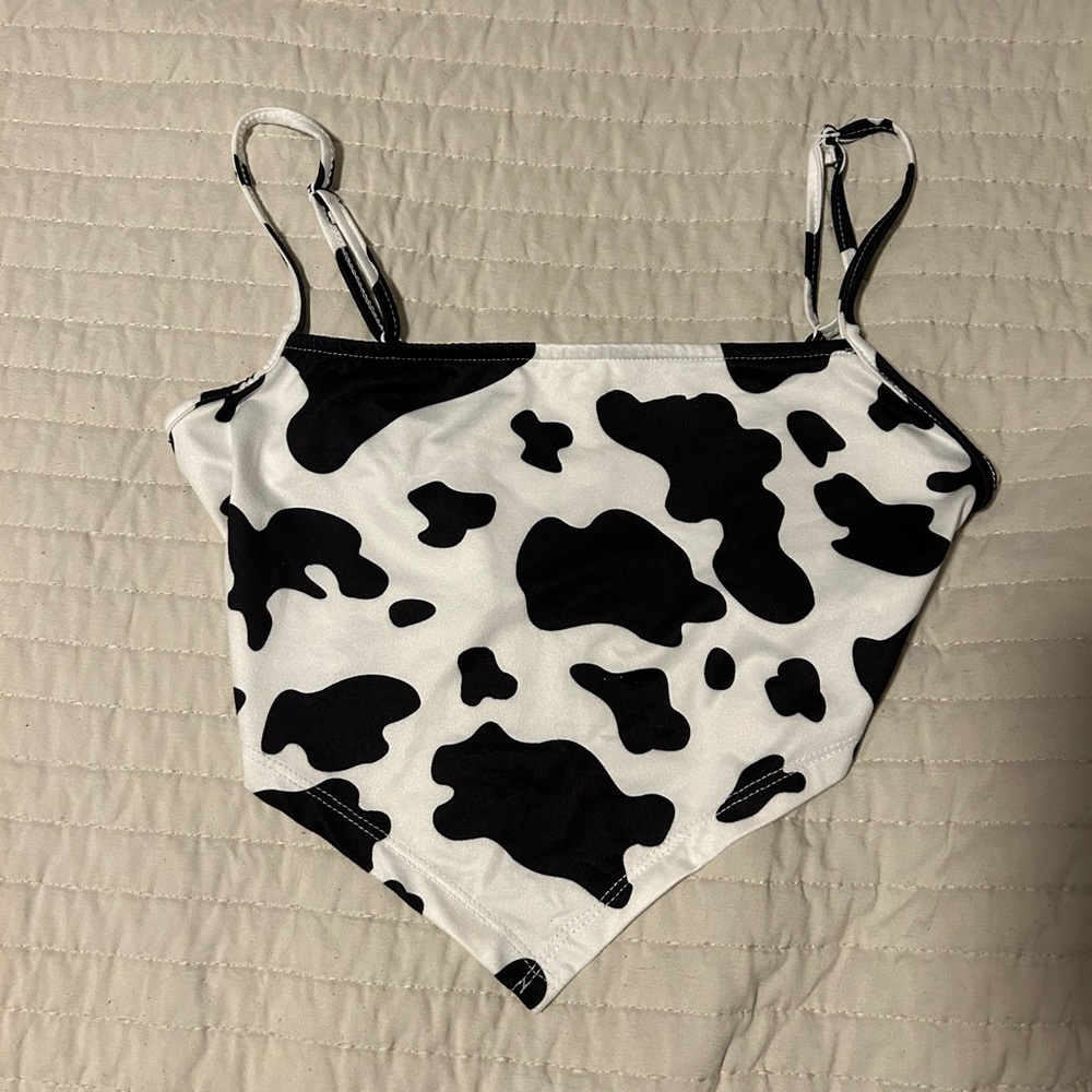 Cow print crop top